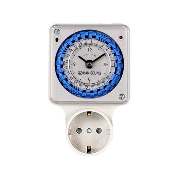 HTS-24BD. Thiết bị hẹn giờ analog, c/trình 24h, 144 phân đoạn, pin 72h