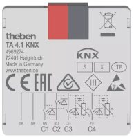 TA 4.1 KNX. Bộ chuyển đổi tín hiệu nhị phân/KNX, 4 kênh.