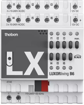 LUXORliving B6. Bộ chuyển đổi tín hiệu 6 ngõ vào.
