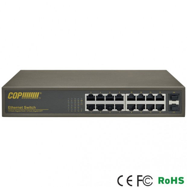 EW-61802G Switch Gigabit 16 GE + 2SFP