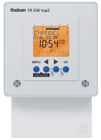 TR 636 top2. Công tắc thời gian 2 kênh, gắn nổi