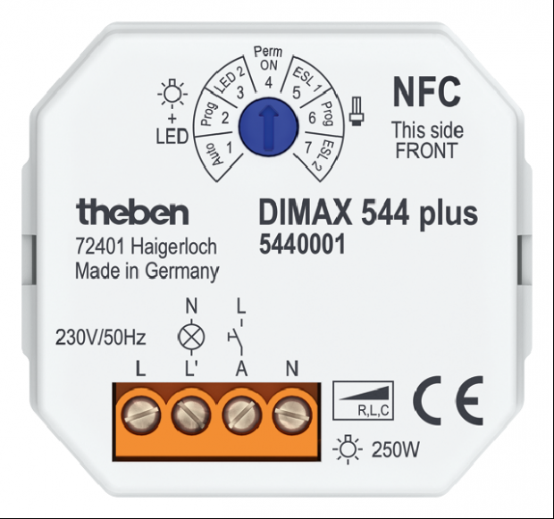 DIMAX 544 plus. Điều khiển cường độ ánh sáng tự động