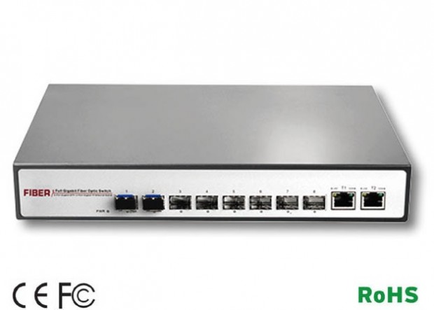 EW-61028G. Switch 8x1Gbps SFP +2xRJ45.