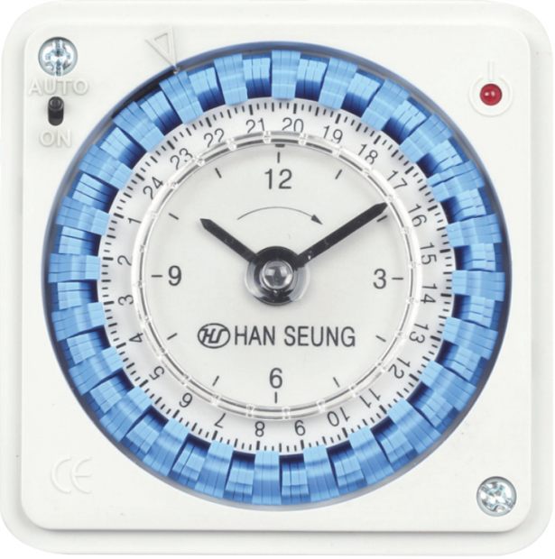 HTS-24BM. Công tắc thời gian, 24h, pin 72h, gắn mặt tủ.