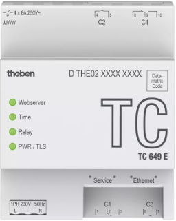 TC 649 E. Công tắc thời gian điều khiển LAN, Smartphone, 4 kênh.