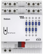 JM 4 T KNX. Bộ điều khiển rèm 4 kênh, KNX.