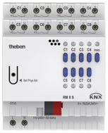 RM 8 S KNX. Bộ điều khiển đóng, ngắt 8 kênh, KNX.