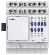 RME 8 T KNX. Bộ điều khiển đóng, ngắt hoặc rèm cửa, 8 kênh, KNX mở rộng.