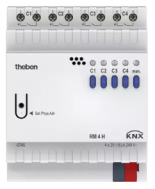 RM 4 H KNX. Bộ điều khiển đóng, ngắt 4 kênh công suất cao, KNX.