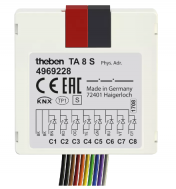 TA 8 S KNX. Bộ chuyển đổi tín hiệu nhị phân, 8 kênh, KNX.