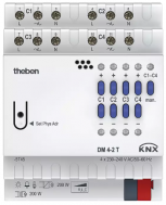 DM 4-2 T KNX. Bộ điều khiển cường độ sáng, 4 kênh, KNX.